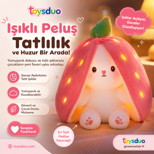 Çilek Tavşan Peluş Oyuncak